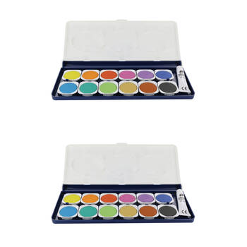2PK Kum Student Watercolour Pallete and Tube Paintbox Set 7.5ml Opaque White