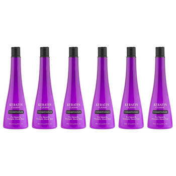 6PK Keratin Classic Conditioner For Smooth Straight & Sleek Hair 400ml