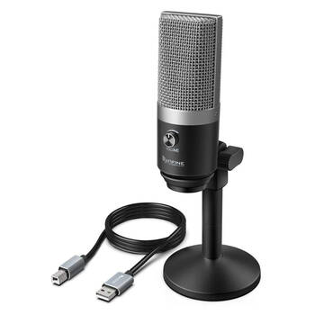 Fifine USB Condenser Microphone - Silver