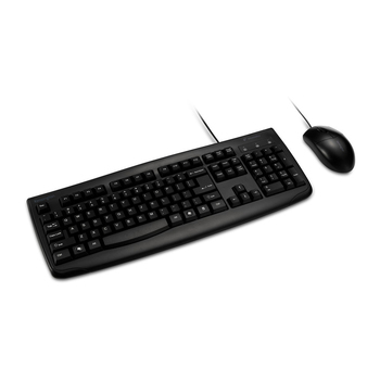 Kensington Profit Washable Wired Keyboard & Mouse Set For Desktop - Black