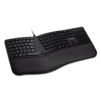 Kensington Wired Ergo Keyboard For Desktop/PC - Black