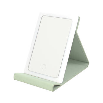 Kate Hill LED Rechargable USB Cable Light Up Travelling Mirror Pistachio