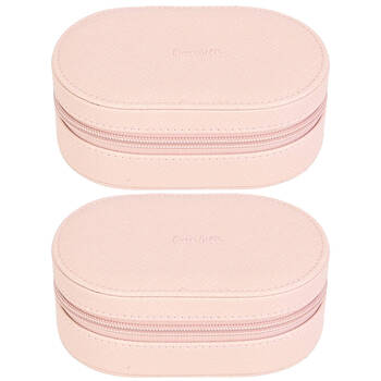 2PK Kate Hill Travelling Jewellery Organiser Storage Bag Case 14.5x8.5x5cm Blush