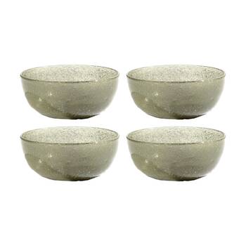 4PK KAS Australia Mini Bubble Glass Bowl Textured Matte Glass One Size Sage