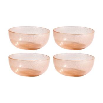 4PK KAS Australia Mini Bubble Glass Bowl Textured Matte Glass One Size Blush
