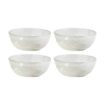 4PK KAS Australia Mini Bubble Glass Bowl Textured Matte Glass One Size White