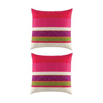 2PK KAS Australia Azuki Stripe Euro Pillowcase European Style 100% Cotton Multi
