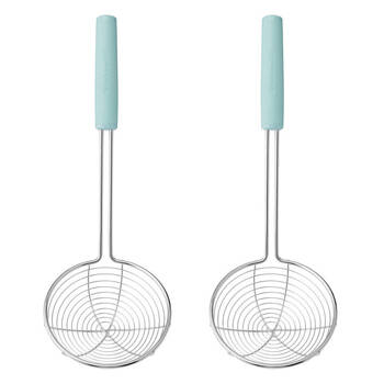 2PK KitchenAid Soft Grip Metal Skimmer Cooking Utensil - Mineral Water