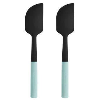 2PK KitchenAid Soft Grip Plastic Scraper Spatula Cooking Utensil Mineral Water