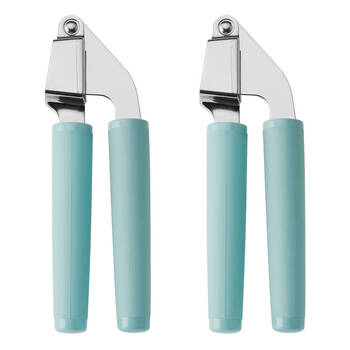 2PK KitchenAid Soft Grip Metal Garlic Press Cooking Utensil - Mineral Water