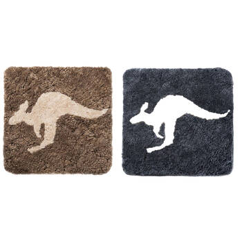 Huxford Grove Shorn Sheepskin Cushion Cover Kangaroo 45x45cm Grey Sahara