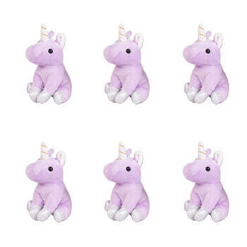 6PK Living Nature Little Buddies Unicorn Plush Toy 9cm - Assorted 0y+
