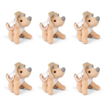 6PK Living Nature Clips Dinosaurs Plush Keychain - Assorted 3y+
