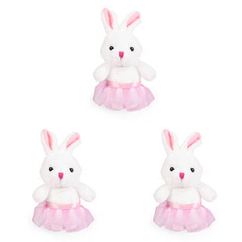 3PK Living Nature Play Tutu Bunny Plush Toy 15cm - Assorted 0y+