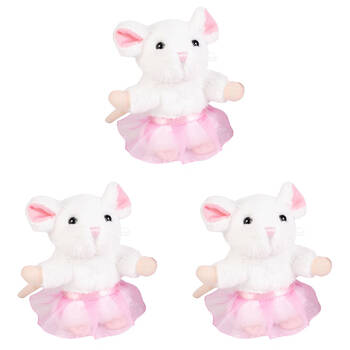 3PK Living Nature Play Tutu Mice Plush Toy 12cm - Assorted 0y+