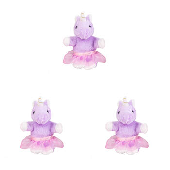3PK Little Living Nature Play Tutu Unicorn Plush Toy 14cm - Assorted 3y+