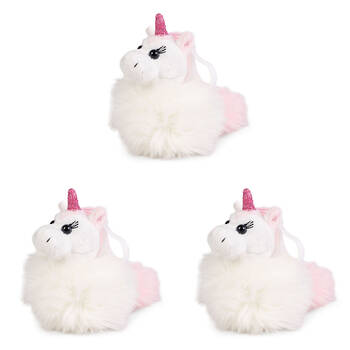 3PK Little Living Nature Clips Pom Pom Unicorn 14cm - Assorted 3y+