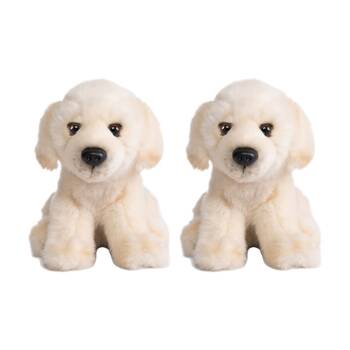 2PK  Living Nature Golden Labrador Puppy 15cm Animal Plush Fun Toy