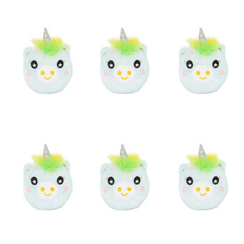6PK Keycraft Clip & Cuddle Unicorn Plush Keychain 9cm - Assorted 3y+