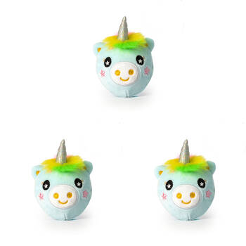 3PK Keycraft Unicorn Squishy Plushies 5.5x7.8cm - Assorted 3y+