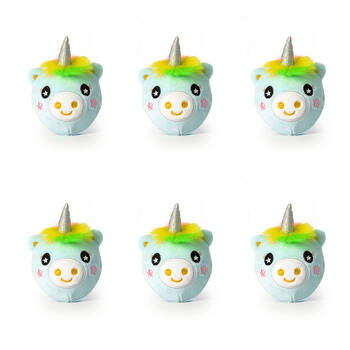 6PK Keycraft Unicorn Squishy Plushies 5.5x7.8cm - Assorted 3y+