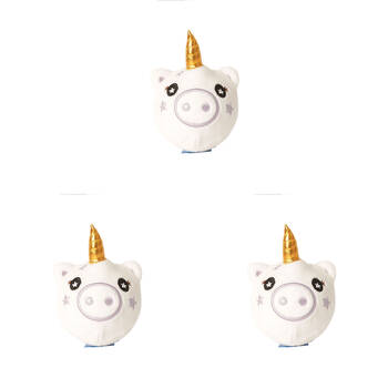 3PK Keycraft Bounce Buddies Unicorn Bouncy Plushies 7x10cm - Assorted 3y+