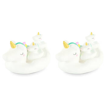 2PK Keycraft Unicorn Family Bath Toy Set Sensory Water Toy - White 18m+