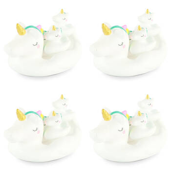 4PK Keycraft Unicorn Family Bath Toy Set Sensory Water Toy - White 18m+