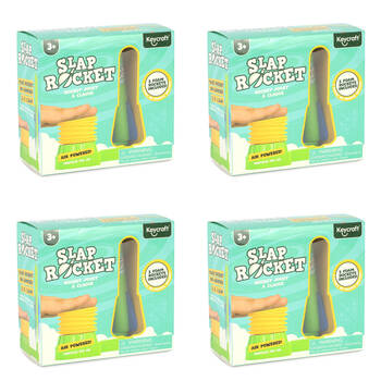 4PK Keycraft Air Powered Slap Foam Rocket Launcher 14x15cm 3y+