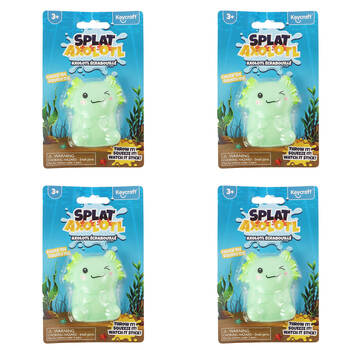 4PK Keycraft Splat Axolotl Squishy Toy 17x11cm - Assorted 3y+