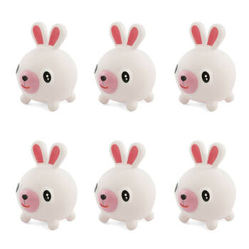 6PK Keycraft Noisy Bunny Soft Animal Sensory Toy 10.5x13cm - Assorted 3y+