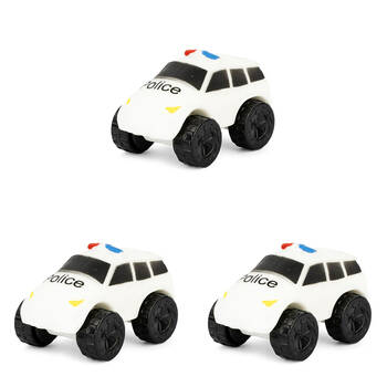 3PK Keycraft Stretch Wheels Police Car Stress Relief Toy - Assorted 3y+