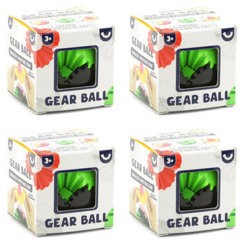 4PK Keycraft Gear Ball Plastic Mechanical Fidget Toy 6x6cm - Assorted 3y+
