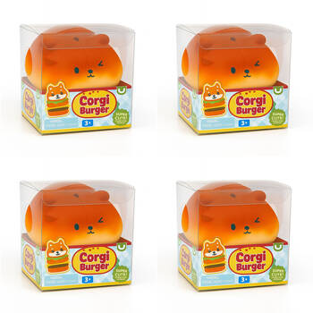 4PK Keycraft Squishy Corgi Buger Kids Tactile Sensory Toy Novelty