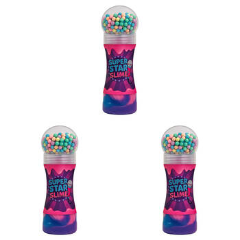 3PK Keycraft Super Star Microphone Slime Kids Sensory Toy Rainbow