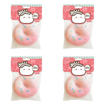 4PK Keycraft Jelli Squishi Donuts and Waffles Kids Sensory Toy Assorted