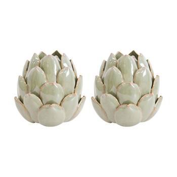 2PK LVD Ceramic Articoke Decoration Home Decor 9x9cm Sage