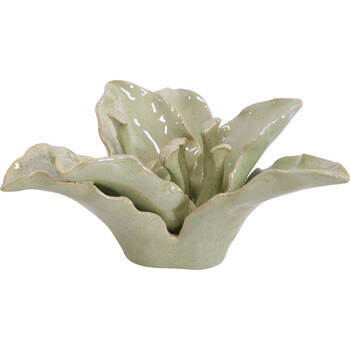 LVD Ceramic Flower Sculpture Home Decor 19x18.5cm Sage
