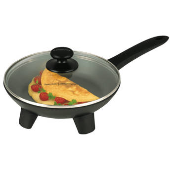 Kambrook 9.5" 1100W Die-Cast/Non-Stick Essentials Skillet Frypan w/ Glass Lid
