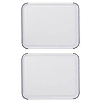 2PK Kitchen Aid Reversible Chopping Board W/ Perimeter Trench Small 20x25cm