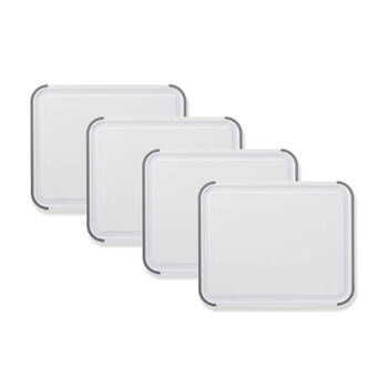 4PK Kitchen Aid Reversible Chopping Board W/ Perimeter Trench Small 20x25cm