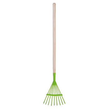 Esschert Design Kids/Children's Lawn Rake Pretend Play Gardening Toy Green
