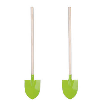 2PK Esschert Design Kids/Children's Spade Pretend Play Gardening Toy Green