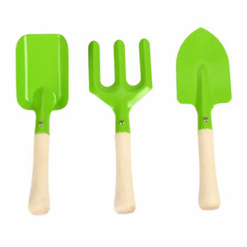 3pc Esschert Design Kids Garden Tool Set Pretend Play Gardening Toy Green