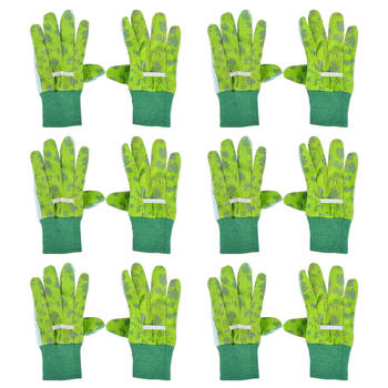 6PK Esschert Design Kids/Children's Gloves Pretend Play Gardening Toy Green