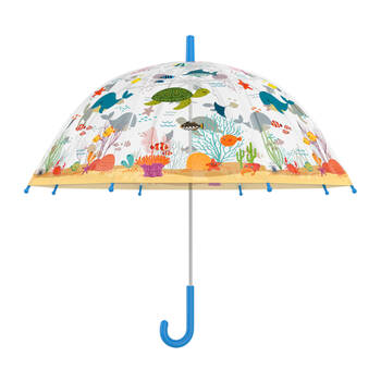 Esschert Design Children's Umbrella Jungle Sea Life Transparent Automatic