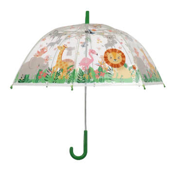 Esschert Design Children's Umbrella Jungle Transparent Automatic