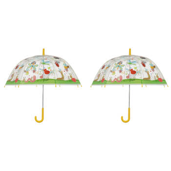 2PK Esschert Design Children's Umbrella Insects Transparent Automatic