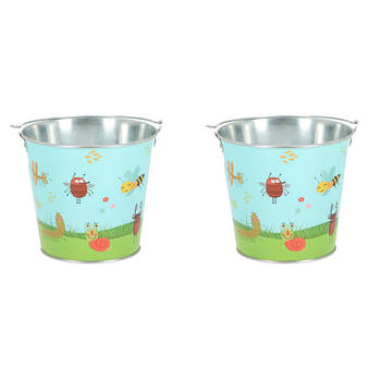 2PK Esschert Design Children's Bucket Insects Pretend Play Gardening Toy 1.7L