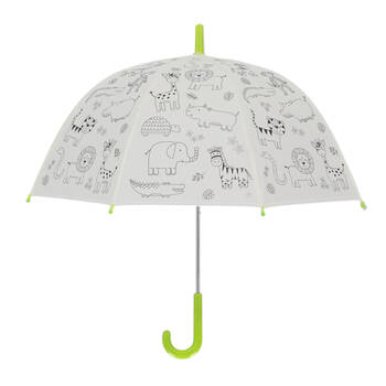 Esschert Design Children's Umbrella Paint It Yourself Jungle DIY Craft